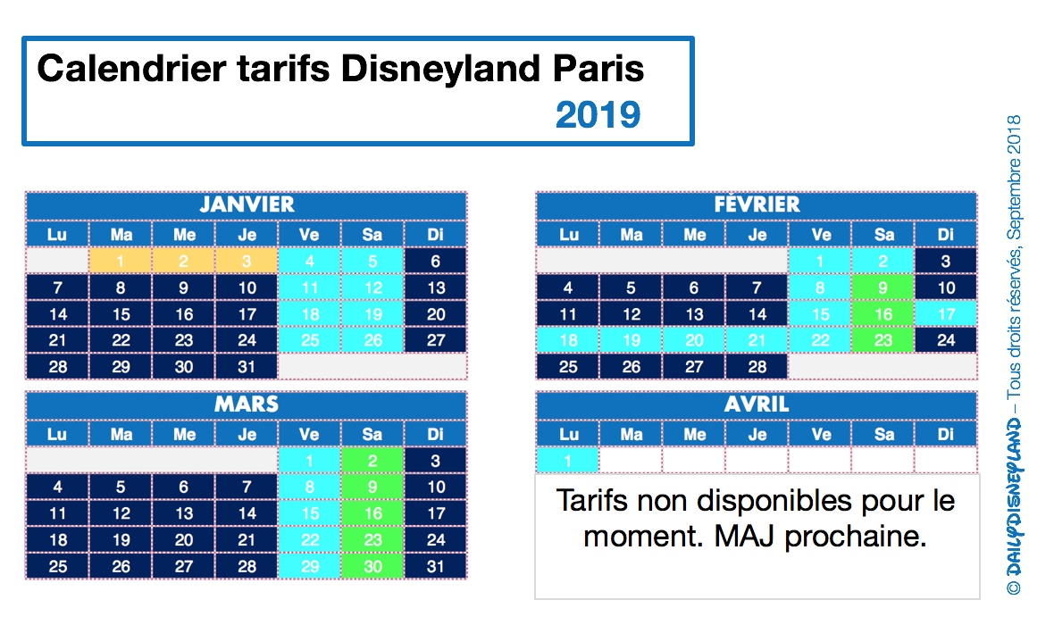 calendrier tarifs disneyland paris dates pas cheres disney pas cher hiver 2018 2019
